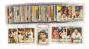 1952 Topps Lot of (59) With Stars and 2 PSA Graded Cards